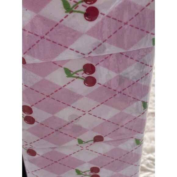 6 Piece Juicy Couture CHERRIES Cherry Argyle Pink Sheet Set King Size NEW - Picture 14 of 15